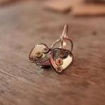 Hanging Hear-shaped Earings From Vintage Watch..
