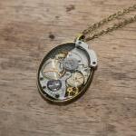 Pretty Steampunk Style Pendant From Vintage Watch..