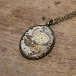 Pretty Steampunk Style Pendant From Vintage Watch..